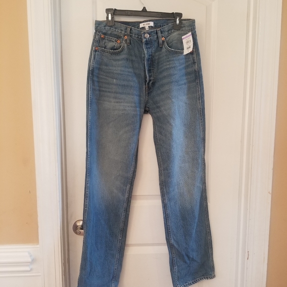 Re/done 90S HIGH RISE LOOSE, BLUE HAZE  Size 29 dark and light color - Picture 9 of 15
